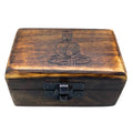 Wooden Pill Box 9x5x4cm - Carved Designs