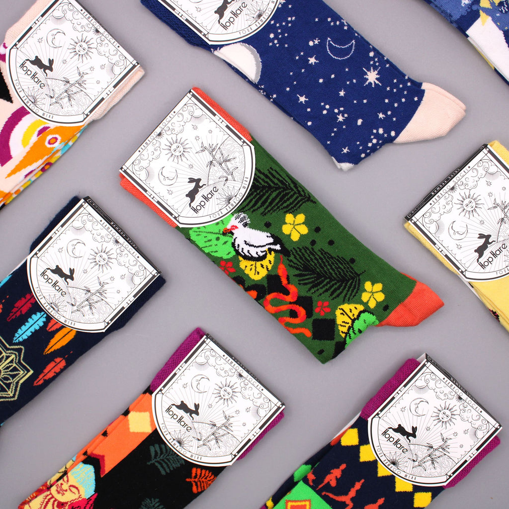 Hop Hare Bamboo Socks (36-40) - Zodiac