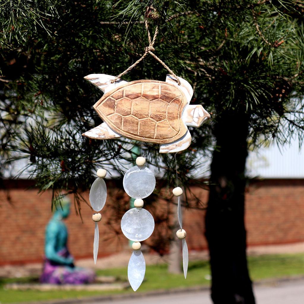 Whitewash Turtle Carving and Natural Copis Drop