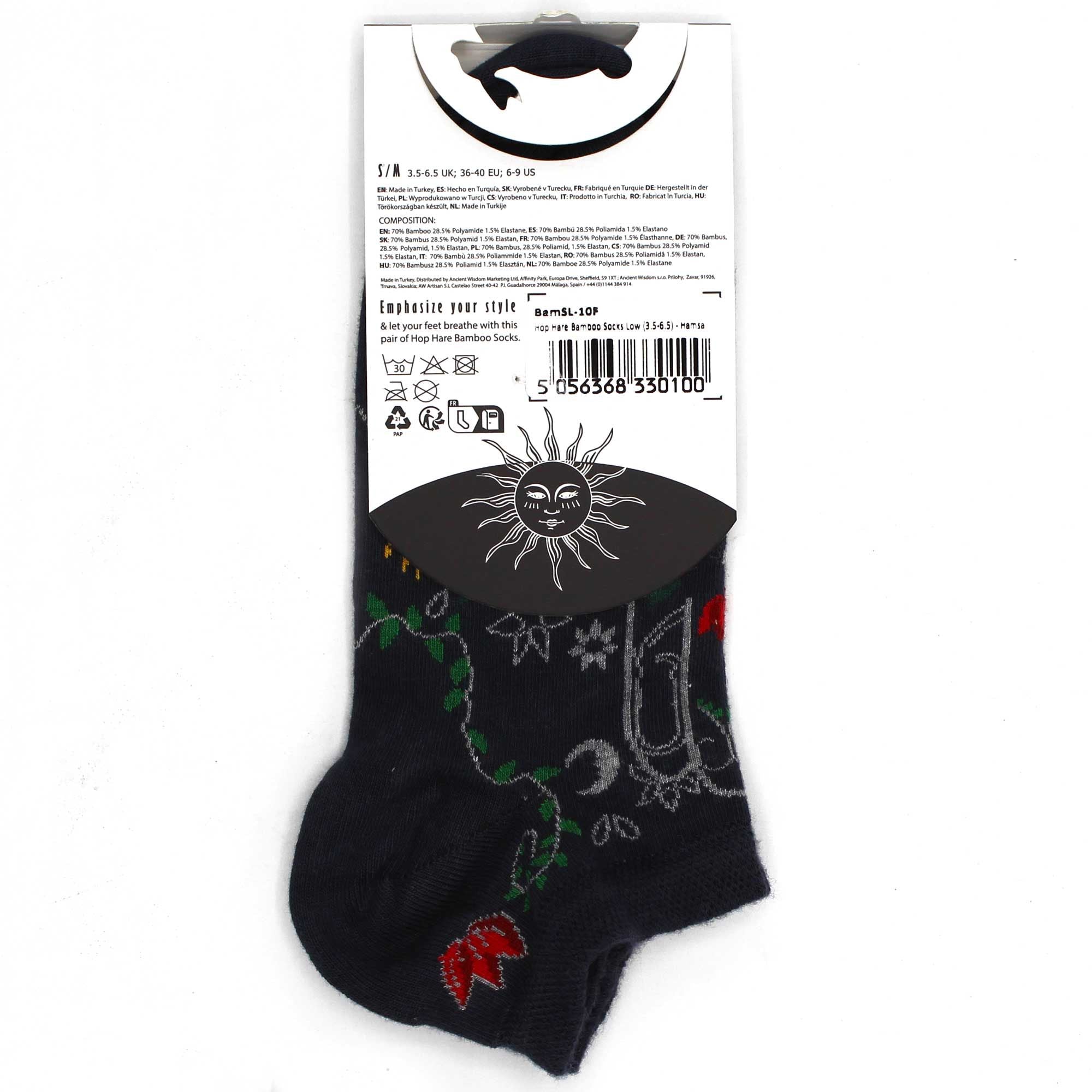 S/M Hop Hare Bamboo Socks Low (36-40) - Hamsa