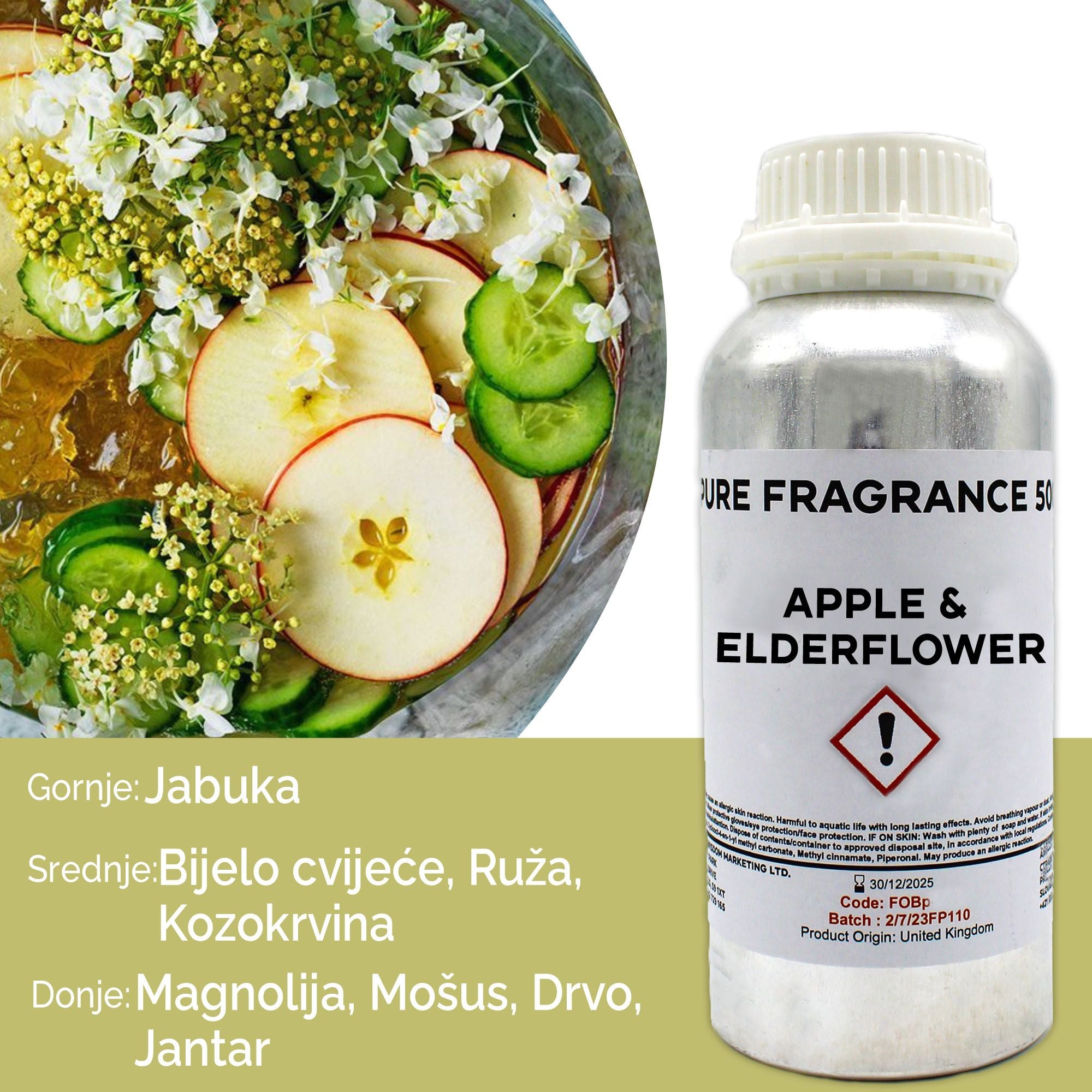 Apple & Elderflower Pure Fragrance Oil - 500ml