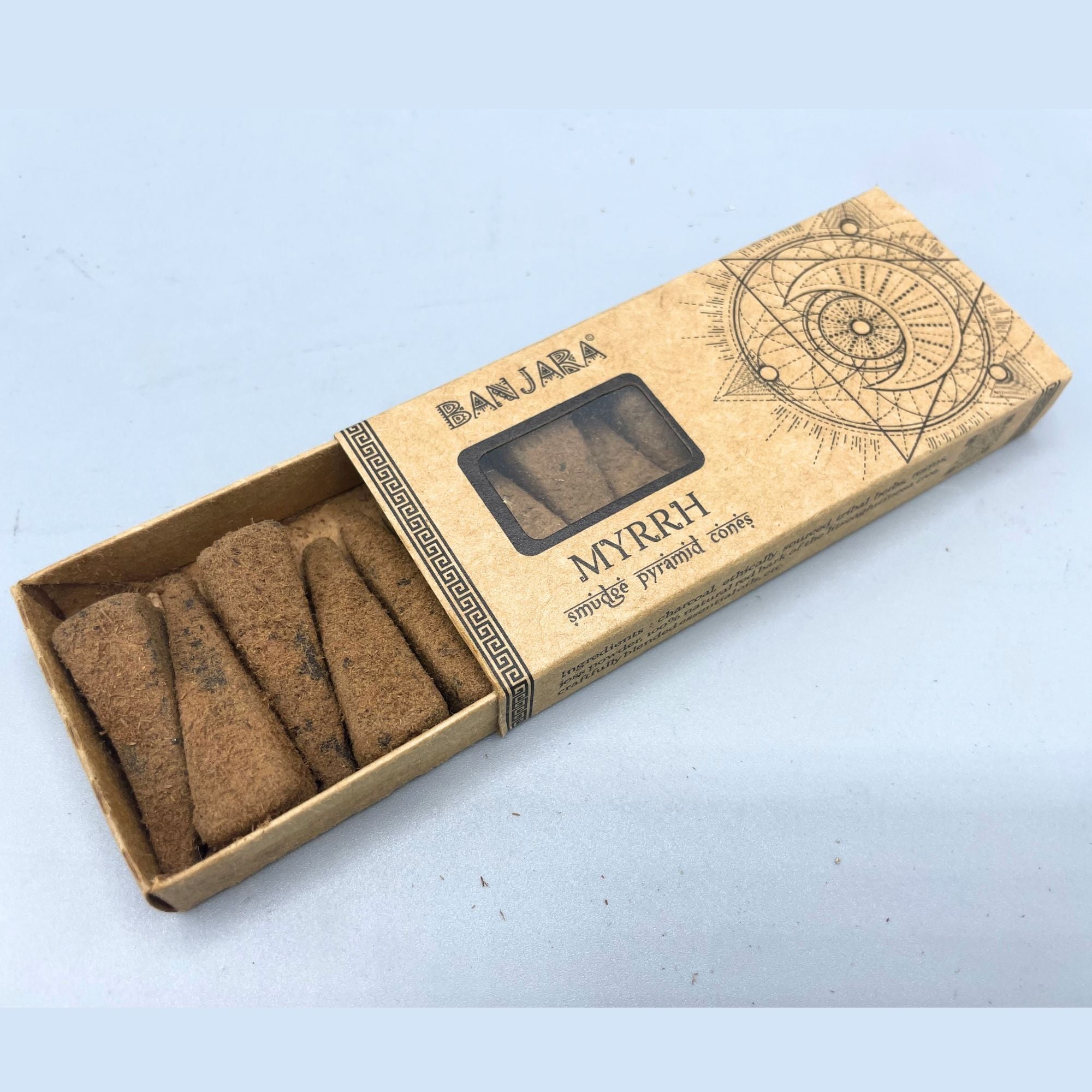 Banjara Smudge Pyramid Cones -  Myrrh