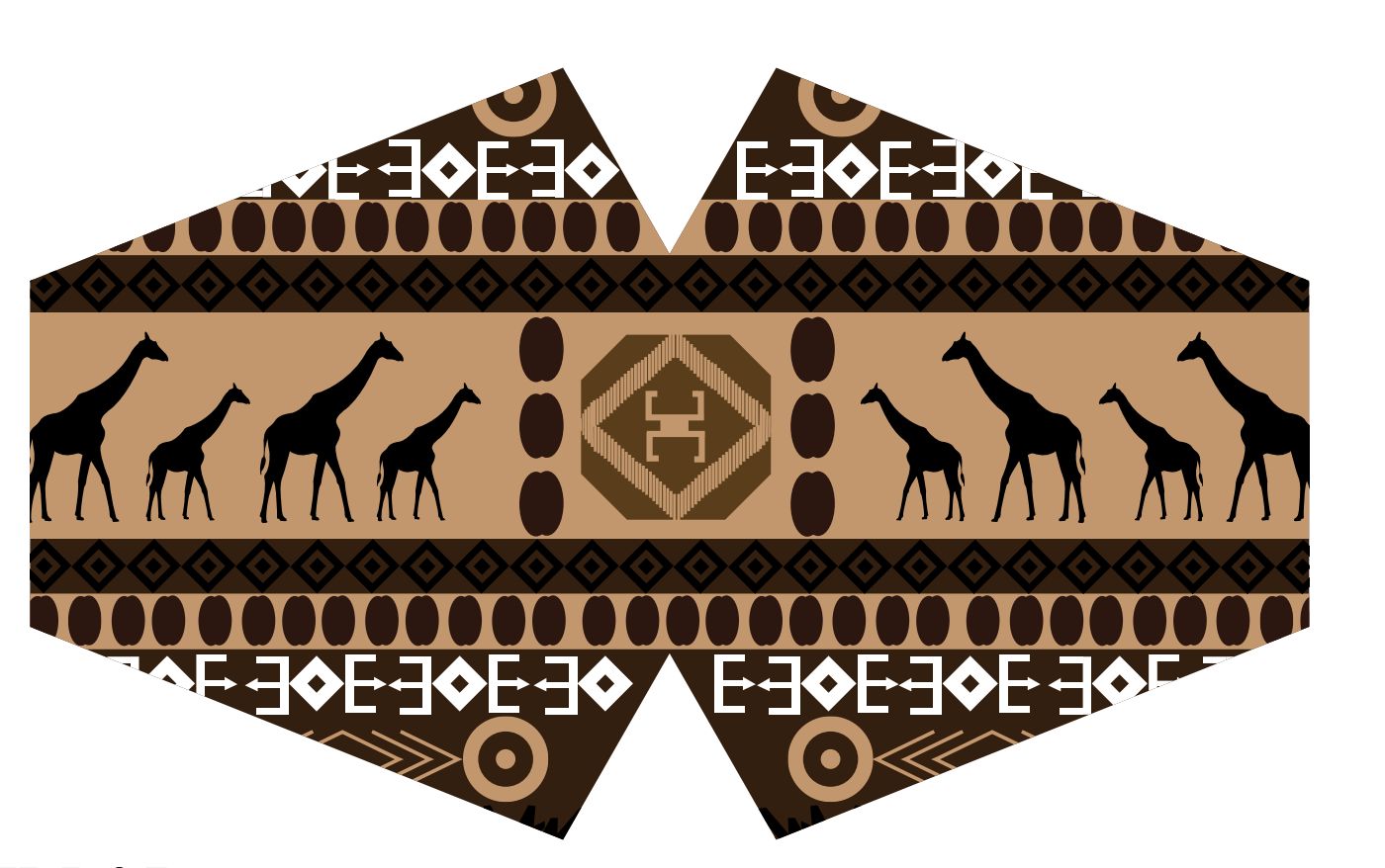 Reusable Fashion Face Covering - African Tribal  (Adult)