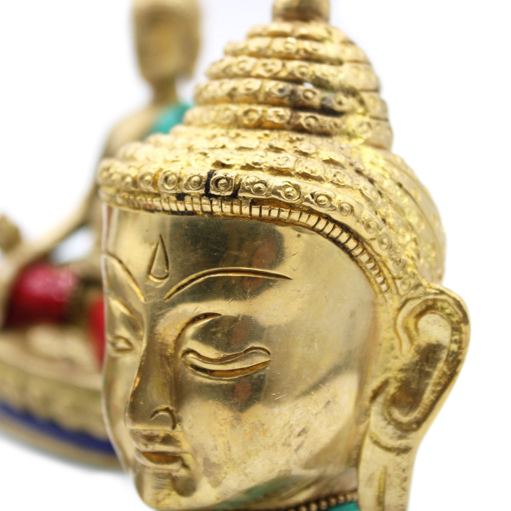 Brass Buddha Figure - Sm Head - 5 cm