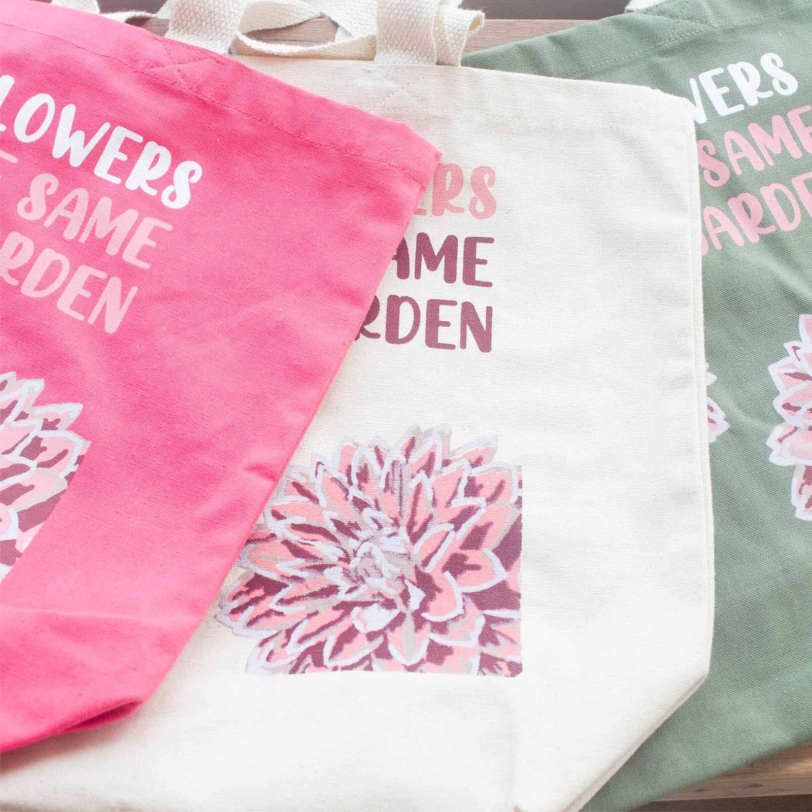 Printed Cotton Bag - We are Flowers - Natural
