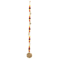 Indian Chimes - Brass Flower of Life with Rudraksha Beads String Bells - 6x63cm