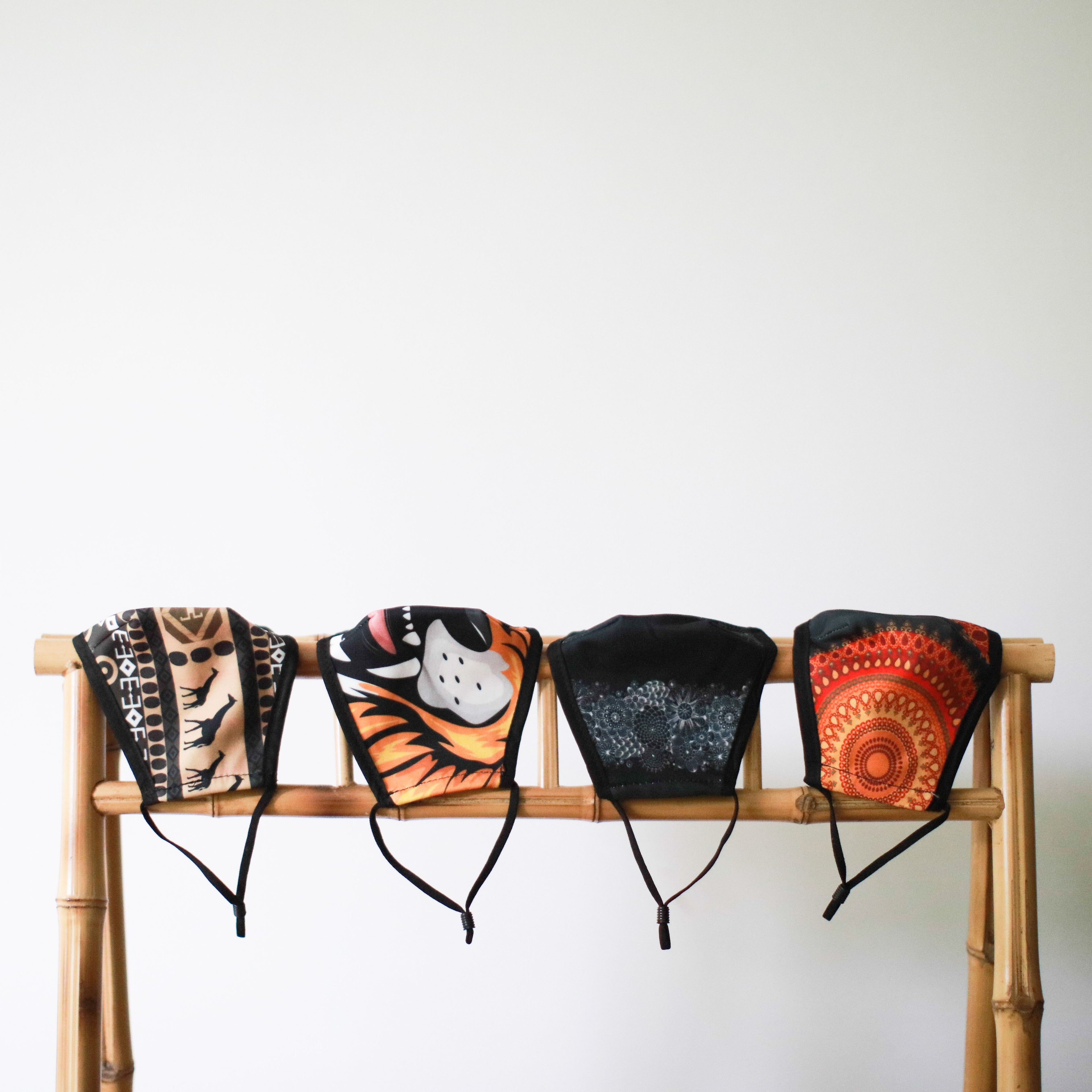 Reusable Fashion Face Covering - African Tribal  (Adult)