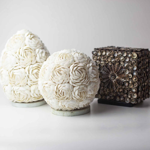 Boho Sea Shell Lampe - Chokolade Twist Square - 15cm