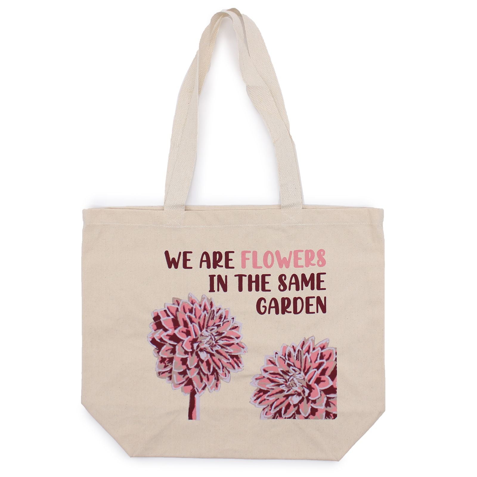 Printed Cotton Bag - We are Flowers - Olive