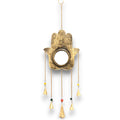 Indian Chimes - Hamsa Lrg Mirror 5 Bells - 19x65cm