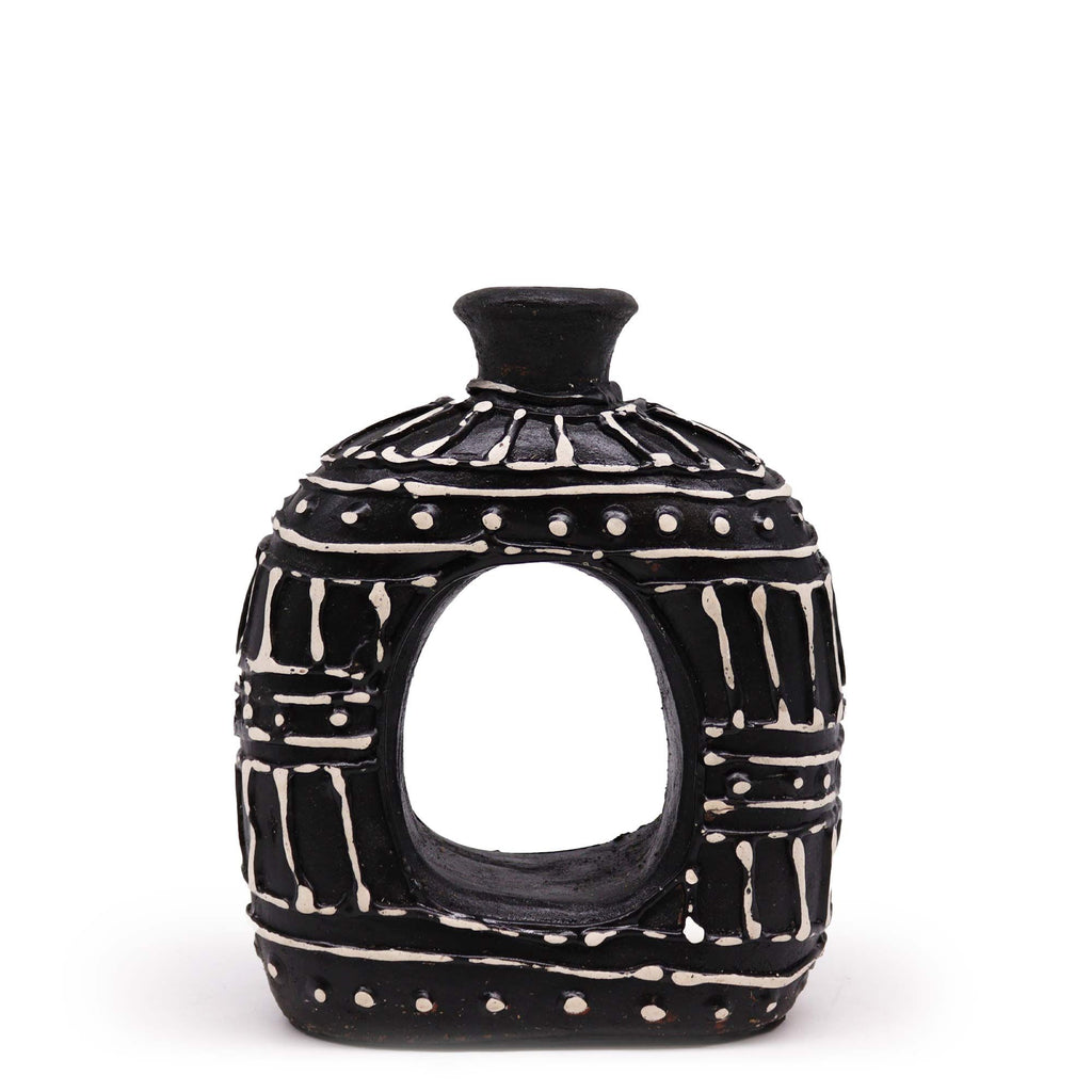 Ovale Donut-Vase – Schokolade 18 cm