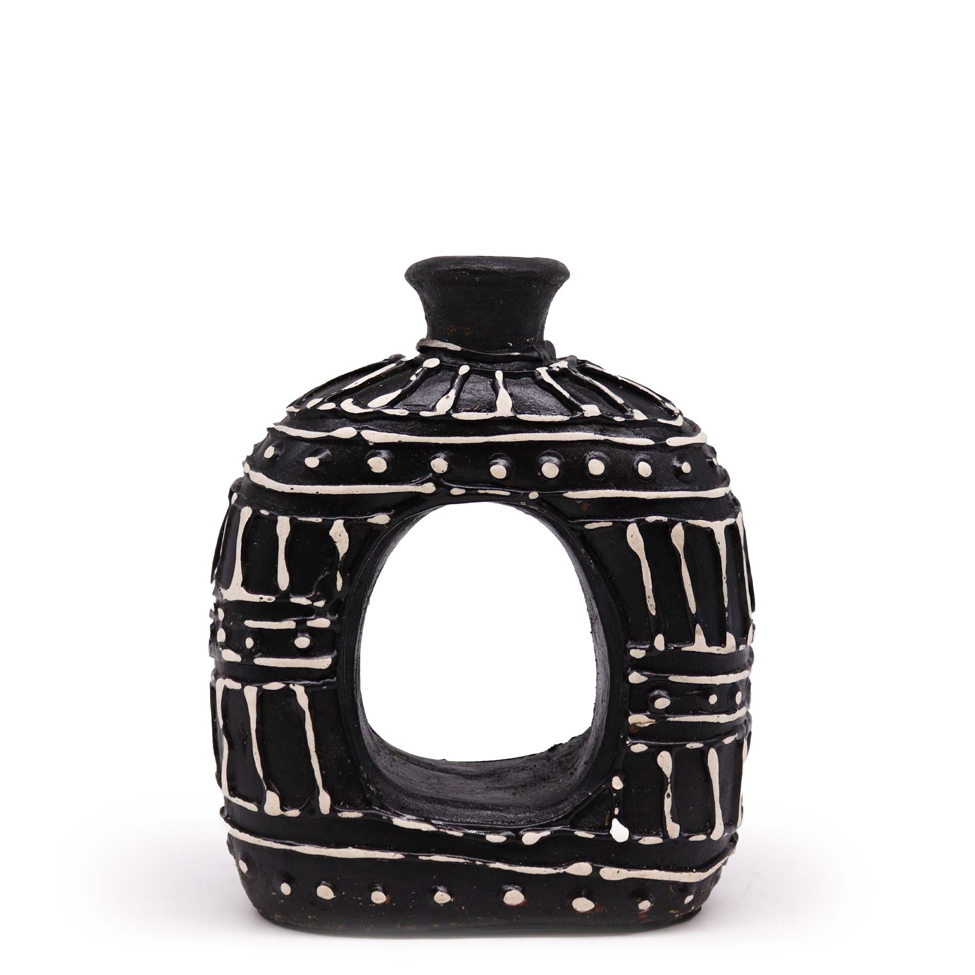 Ovale Donut-Vase – Schokolade 18 cm
