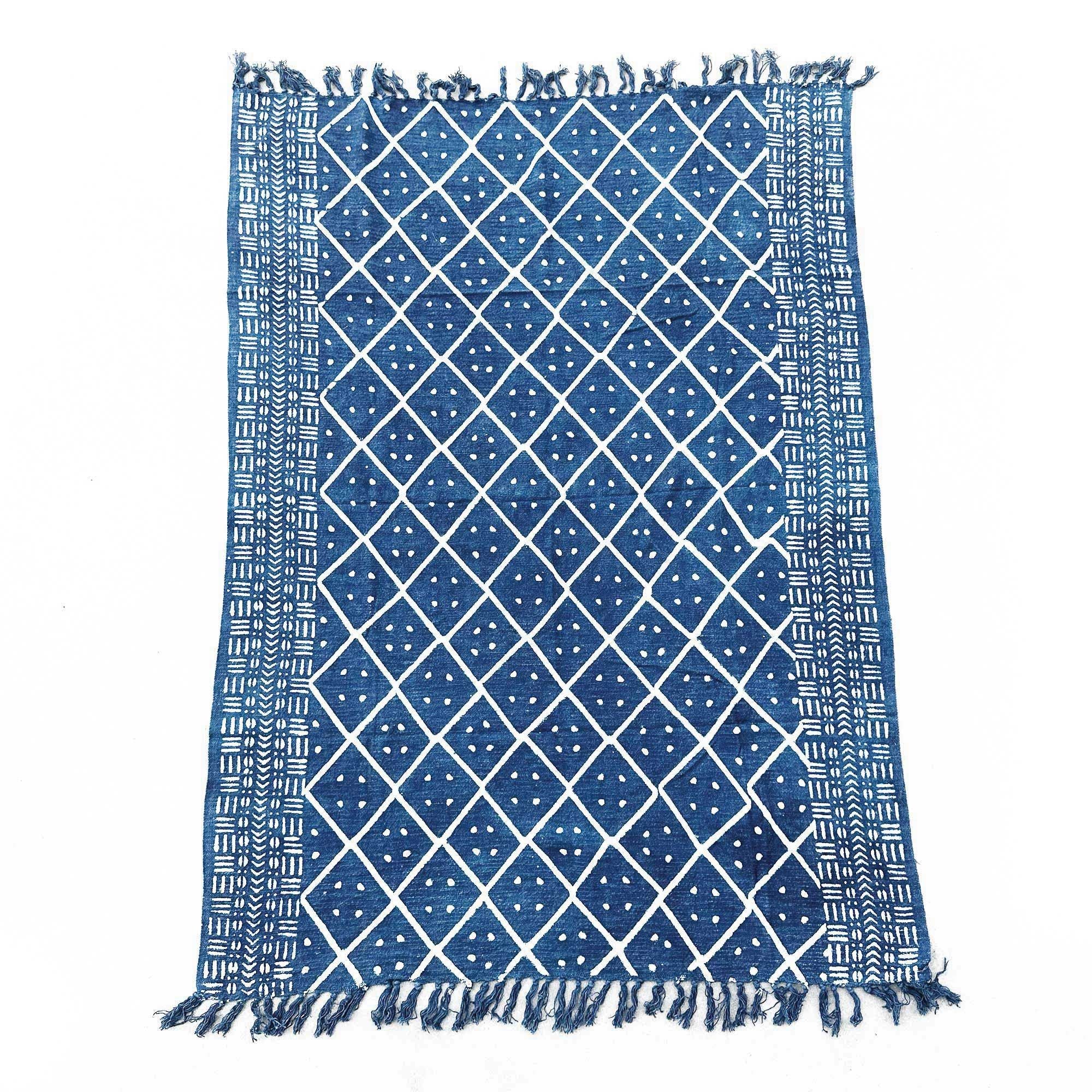 Handgefertigter Indigobezug - 170x120cm - Midnight Heerak