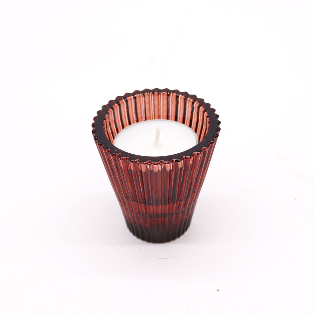 Set of 2  Flip Dinner Candle / Tealight Holder - Vampire Red