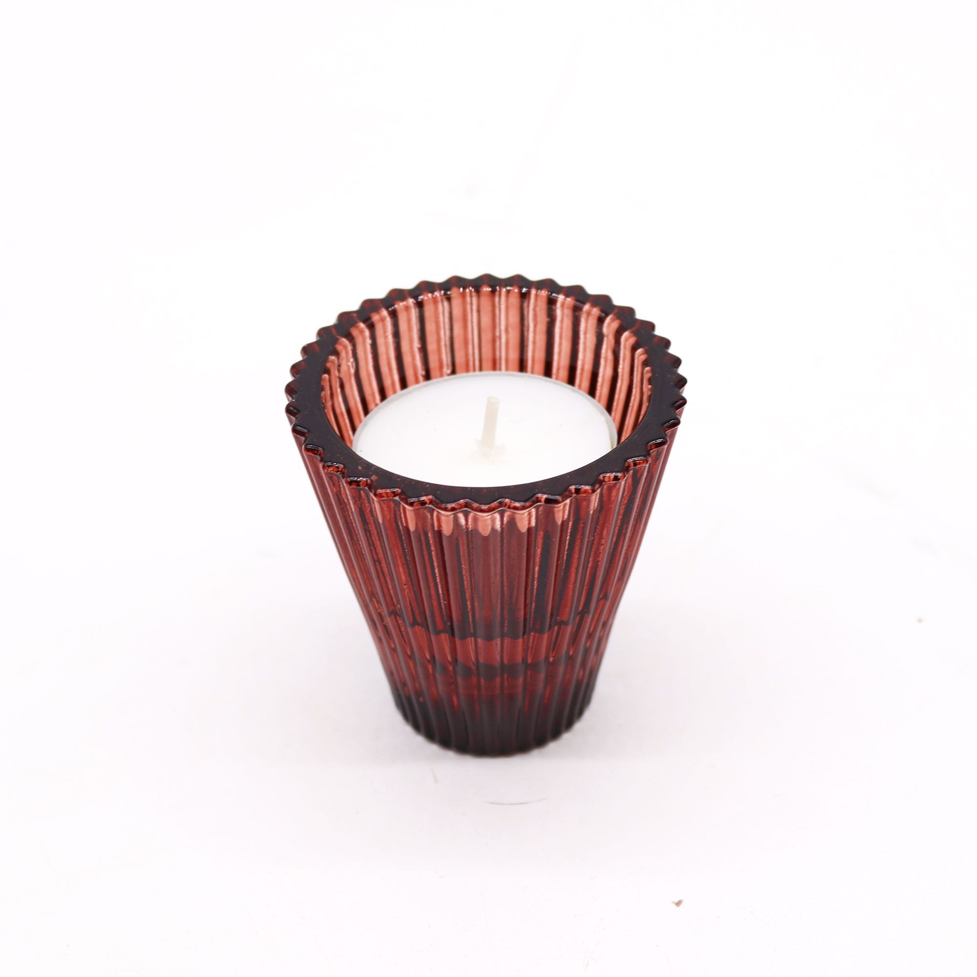 Set of 2  Flip Dinner Candle / Tealight Holder - Vampire Red