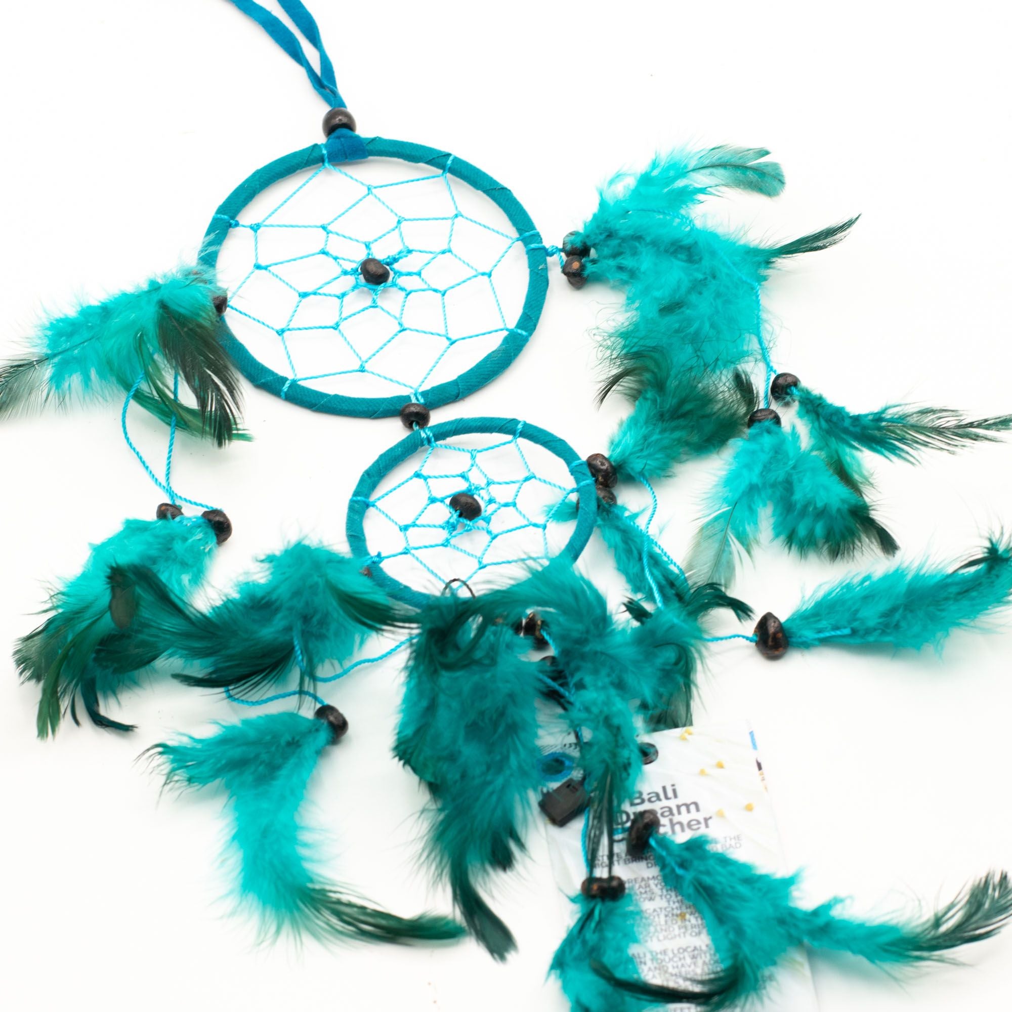 Bali Dreamcatcher - Medium Round - Turq/Pink/Purp