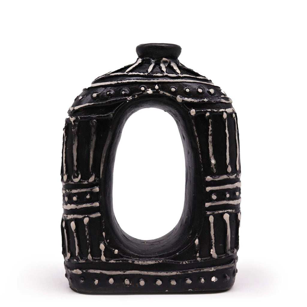 Ovale Donut-förmige Vase – Chocolate 23cm