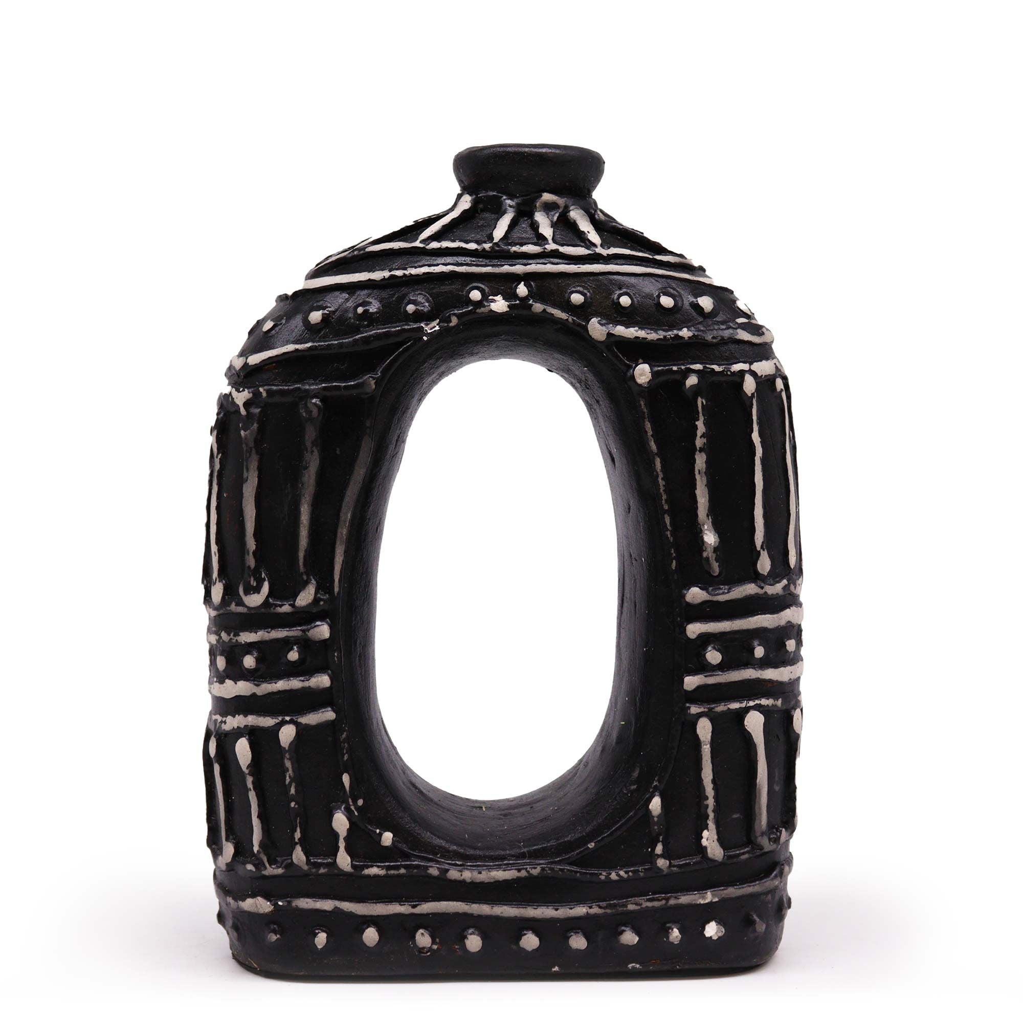 Ovale Donut-förmige Vase – Chocolate 23cm